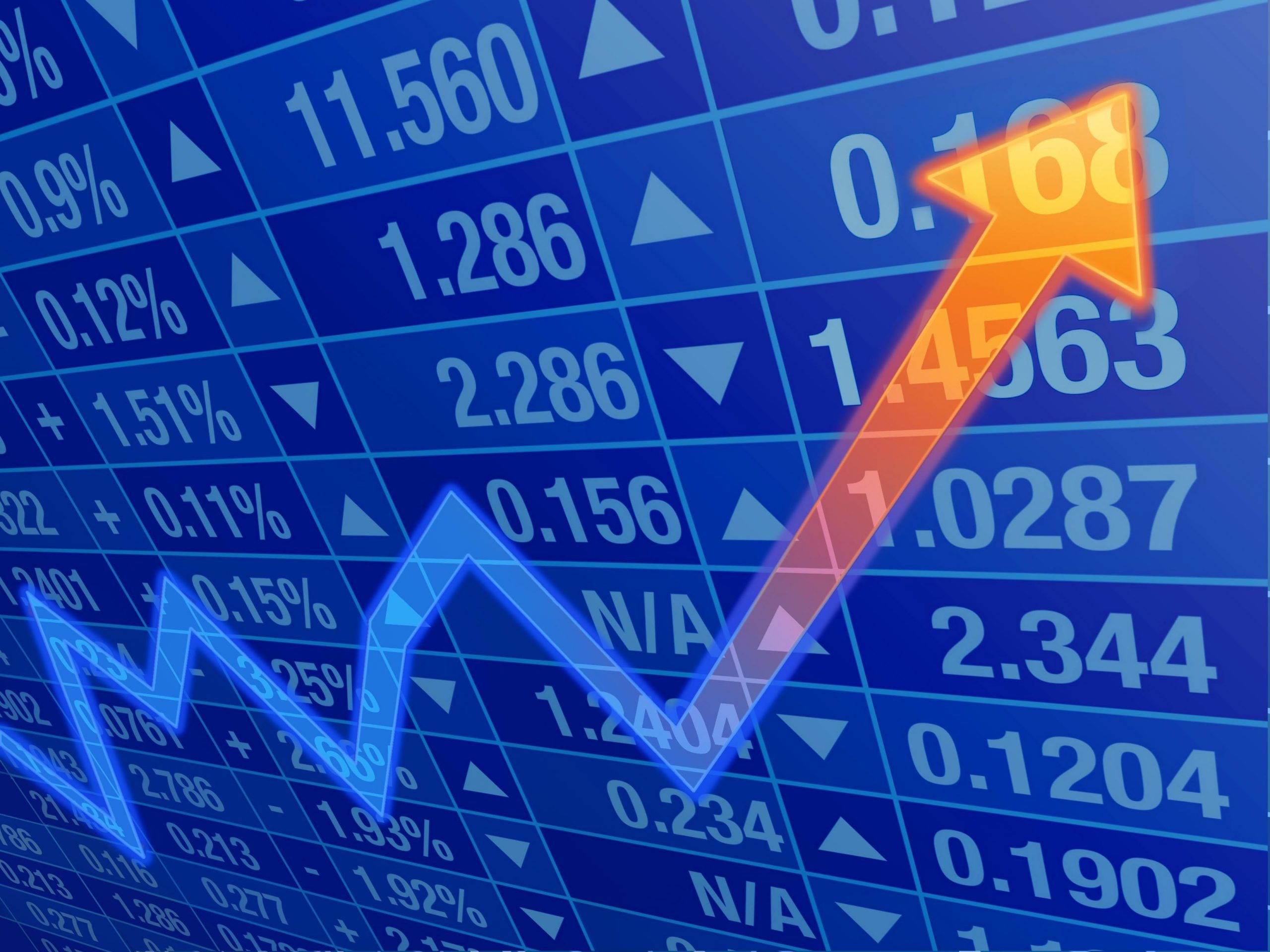 image of a ever-increasing stock market.